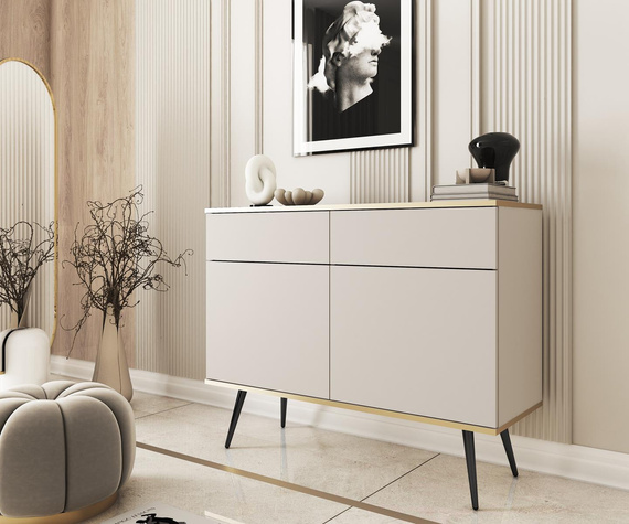 Kommode auf Füßen POLO Beige