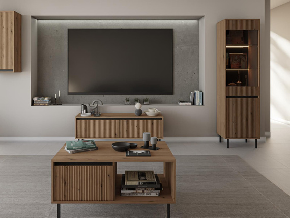 Eleganter TV-Schrank auf Füßen CIAO eiche evoke