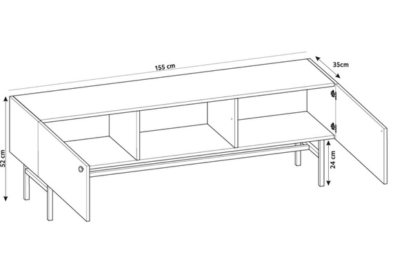 TV-Schrank Schwarz DAVS