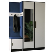 Garderoben-Set MALTI Weiß + Blau