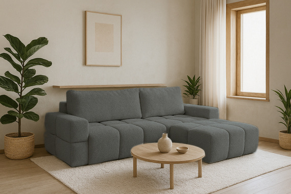 Schlafcouch, L-FORM, Modern Ecksofa mit Bettfunktion und Bettkasten