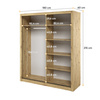 Mehrweckschrank mit Spiegel ARTI 03 Eiche Artisan