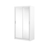 Schwebetürenschrank mit Spiegel ARTI 19 Breite 120 cm Weiß