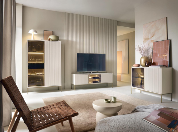 TV-Schrank mit Led-Beleuchtung LINO Kaschmir