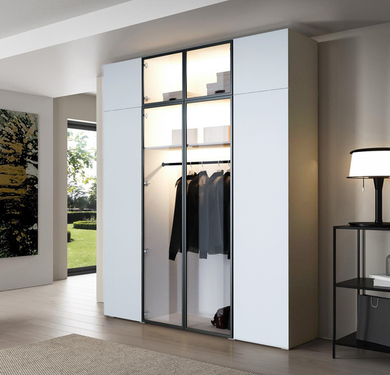 Moderner Kleiderschrank mit Glasfront Kaschmir STELLS