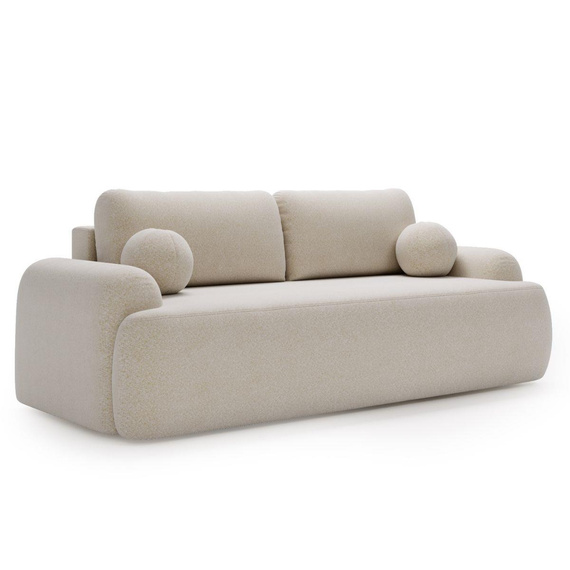 Schlafsofa Bouclé Teddy modern Graphit design TEDI