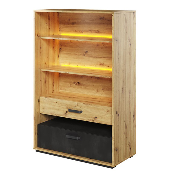 Regal mit 2 Schubladen mit LED-Beleuchtung BOB