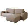 Ecksofa L-Form Rechts Schlaffunktion Stauraum Tedis beige