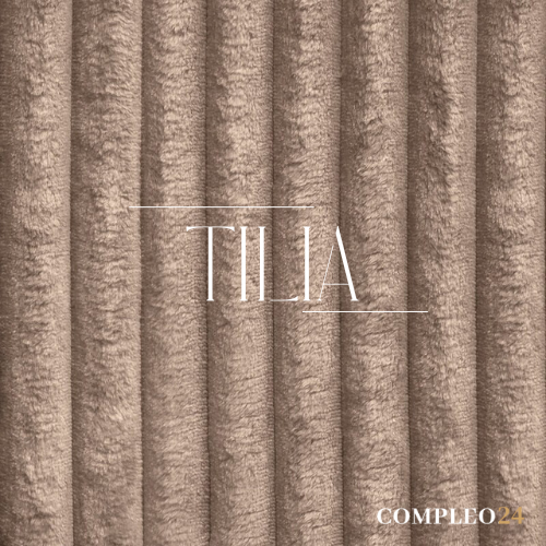 Boxbett mit Topper Dunkelbeige Cordstoff 180x200 NEL