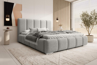 Doppelbett mit Bettkasten BUBBLE BOUCLE GRAU