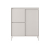 Moderne Kommode mit Lamellen JULO Beige