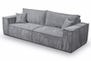 Schlafsofa mit Bettkasten und Cordstoff MONA Grau