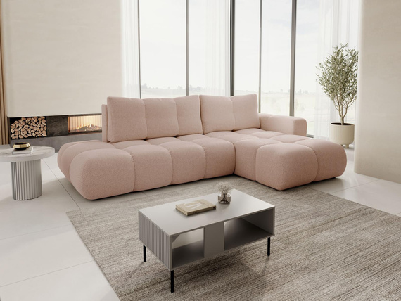 Modern L-form Ecke links oder rechts MOSSA ROSA 