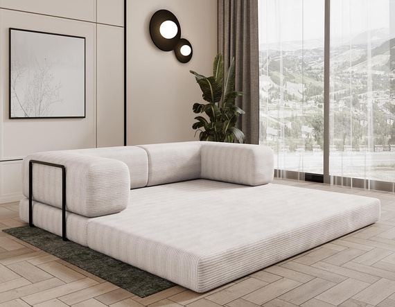 Schlafsofa Design Cord Graphit LAMILO