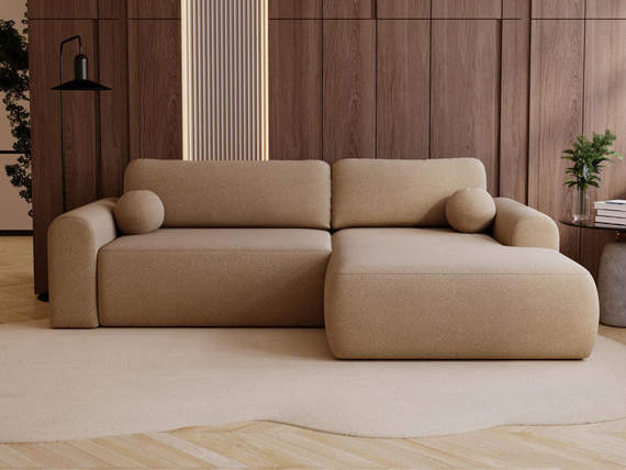 Design Ecksofa in modernem stil beige rechts AURA