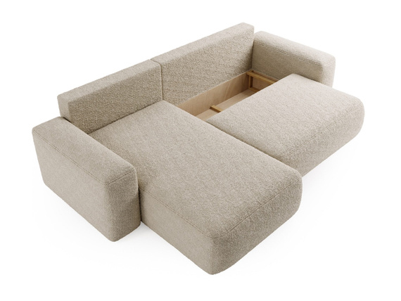 Ecksofa L-Form Links Schlaffunktion Stauraum Tedis Graphit