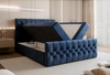 Elegantes Boxspringbett mit H3 Matratze Blau 120x200 MIAMI