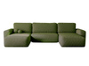 Olivgrün Bouclé Sofa U-Form TEDIS