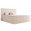 Boxbett mit Bettkästen Hellbeige Cordstoff 120x200 NEL
