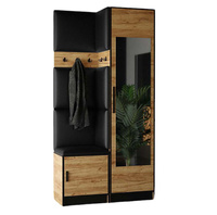 Garderoben-Set MALTI Eiche Craft + Schwarz