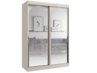Moderner Kleiderschrank mit Spiegel 150 Breit Kaschmir LUCY