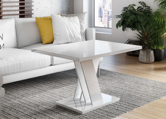 Couchtisch Modern VINCI Weiß Hochglanz