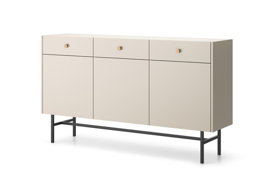 Hochkommoden mit 3 Schubladen und 3 Türen Beige DAVS