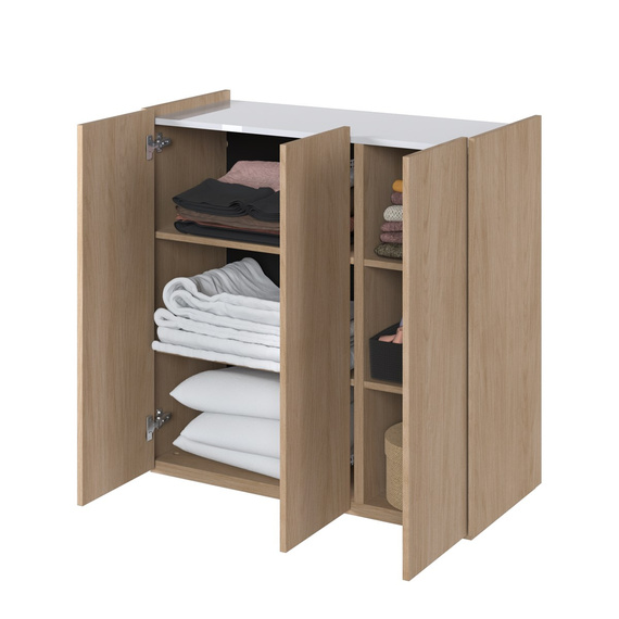 Kommode für den Flur, Breite: 95 cm Scandi PARIS Eiche