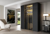 Eleganter Kleiderschrank mit Glasfront Graphit STELLS