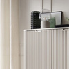 Highboard mit Lamellen auf hohen Beinen CARLO Kaschmir