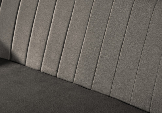 Velours-Sofa TULIO Komfortabel GRAPHIT