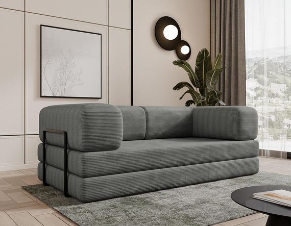 Schlafsofa Design Cord Graphit LAMILO