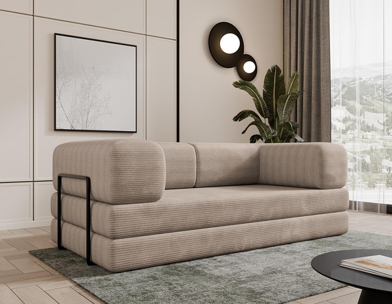 Design Sofa Cord Beige LAMILO