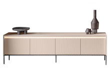 TV-Tisch mit LED-Beleuchtung 4 Türen FLORE Beige