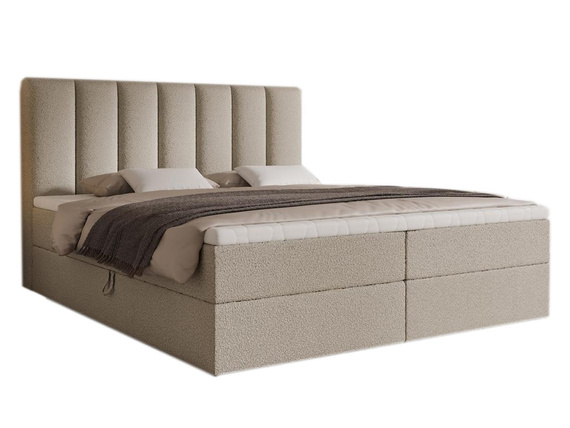 Boxbett mit zwei Bettkasten 120x200 Beige BELLS
