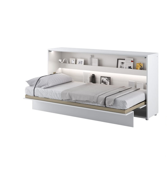 Horizontal Wandklappbett Lenart Bed Concept Weiß Matt 90