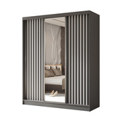 Schwebetürenschrank für das Schlafzimmer VENTURA Graphit