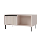 Eleganter Sofatisch mit schublade 100x60x65 beige CIAO