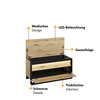 Sitzbank mit Stauraum LIMA Eiche Artisan/Schwarz