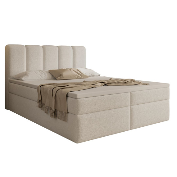 Elegantes Boxspringbett 200x200 Hellbeige BELLO