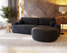 Ecksofa boucle L-Form OLIO Anthrazit