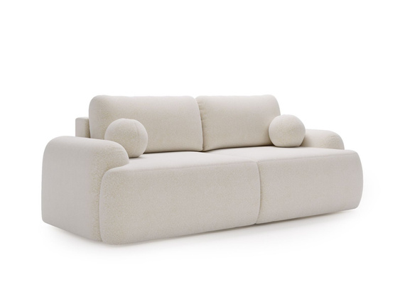 Designer Bouclé Schlafsofa Beige TEDI 