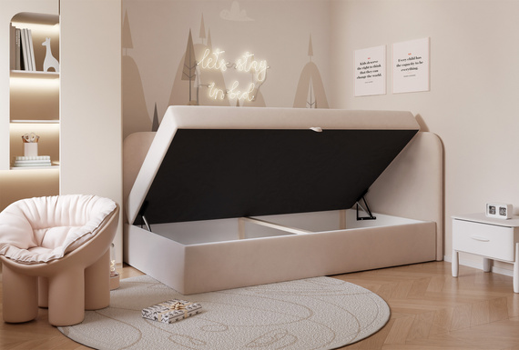 Kinderbett DREAMY Velvet Sky Blau perfekt für Jungenzimmer