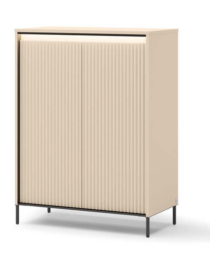 Garderoben-Set mit komfortabel Sitzbank Beige FLORE