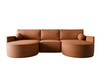Ecksofa im eleganten Stil U Form OLIO Orange
