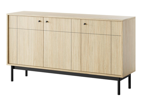 Kommode schmal mit 3 Türen LONDON Eiche linea