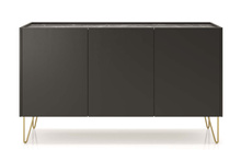 Kommode Sideboard mit marmur ARUB Schwarz Graphit