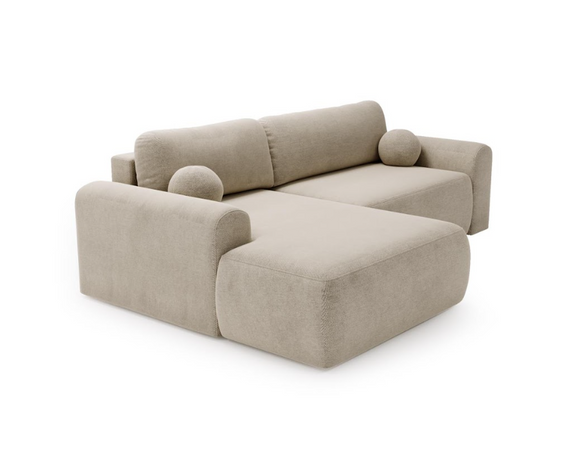 Design Ecksofa in modernem stil braun links AURA