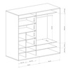 Schwebetürenschrank mit Spiegel BORDO Eiche Artisan