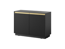 Kommode mit Rillenstruktur, GLAM Schwarz